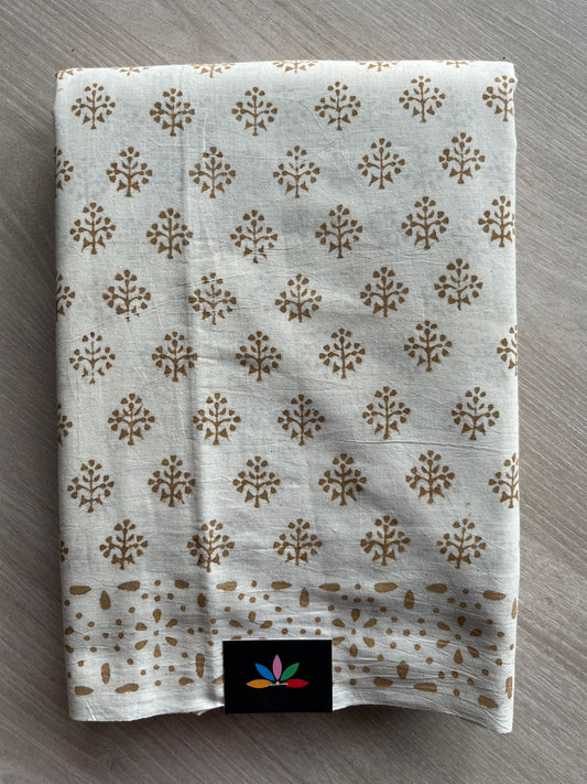 Bagh Handblock Print Mul Cotton Saree -26826