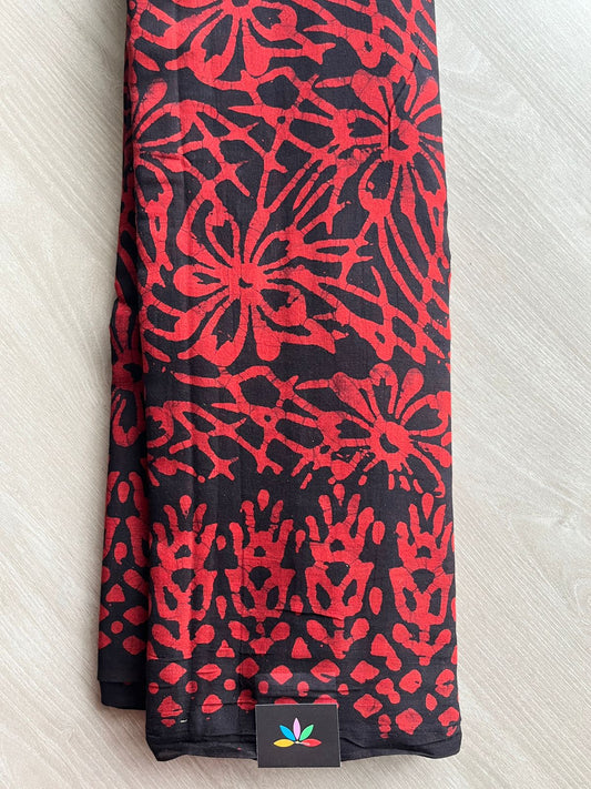 Batik Print Mul Cotton Saree -26816