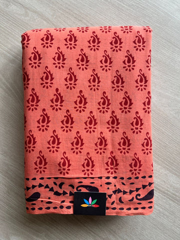 Bagh Handblock Print Mul Cotton Saree -26832