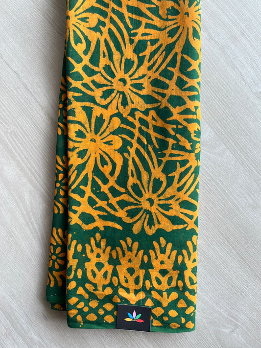 Batik Print Mul Cotton Saree -26833