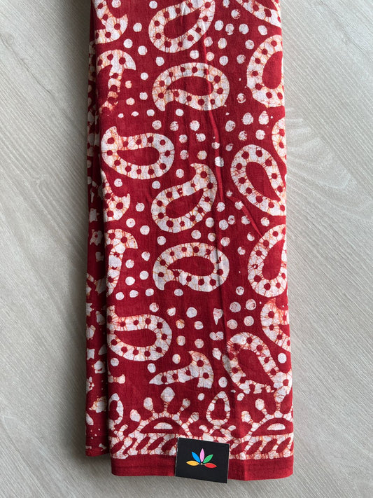 Batik Print Mul Cotton Saree -26834