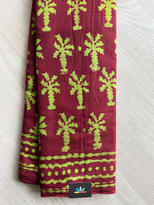 Batik Print Mul Cotton Saree -26835