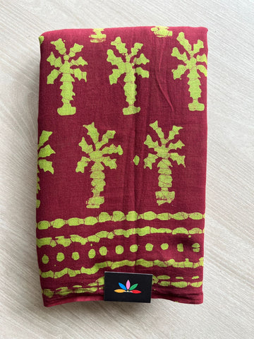 Batik Print Mul Cotton Saree (Without blouse) -26835