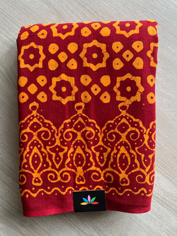 Batik Print Mul Cotton Saree -26836