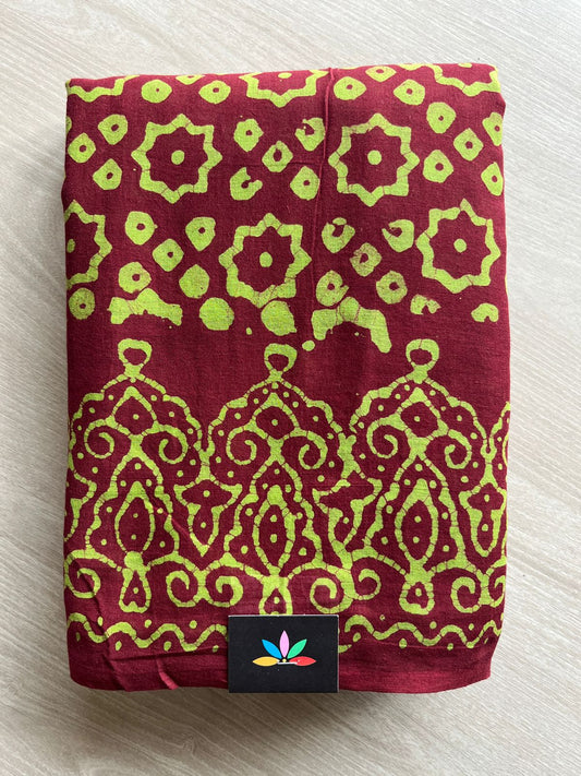 Batik Print Mul Cotton Saree -26844