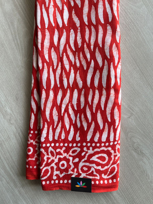 Batik Print Mul Cotton Saree -26843