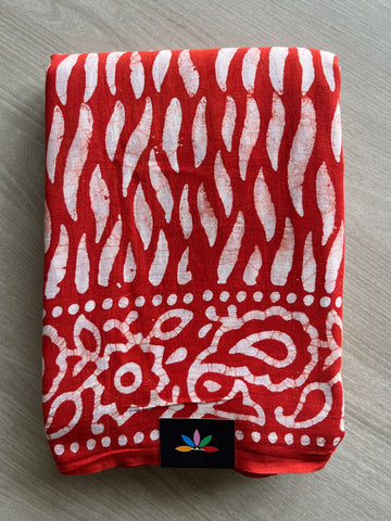 Batik Print Mul Cotton Saree -26843