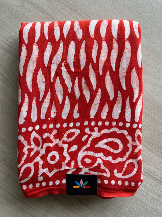 Batik Print Mul Cotton Saree -26843