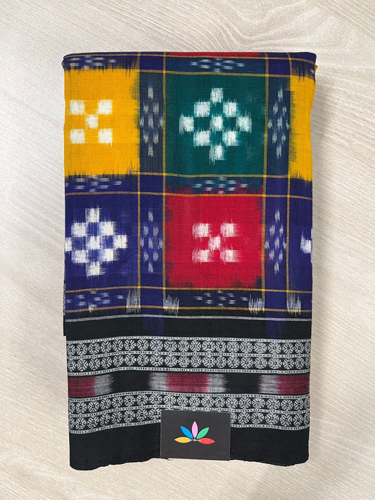 Authentic Tradition Play – Handloom  Pasapali Sambalpuri Ikkat Cotton Saree - 26872-26873