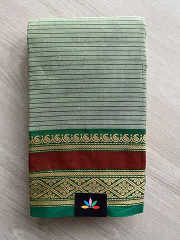 Thread Border Chettinad Cotton Saree (Without blouse) - 26876