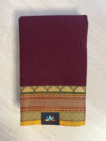 Thread Border Chettinad Cotton Saree (Without blouse) - 26878