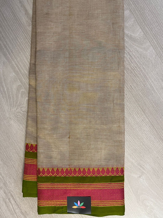 Thread Border Chettinad Cotton Saree (Without blouse) - 26879