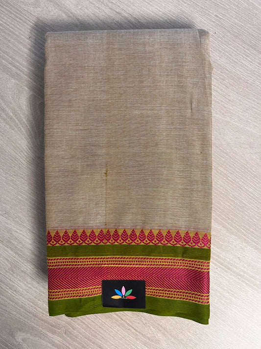 Thread Border Chettinad Cotton Saree (Without blouse) - 26879