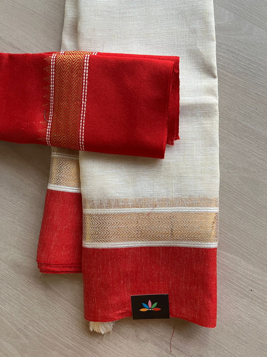 Simple Linen Saree -26923-26927