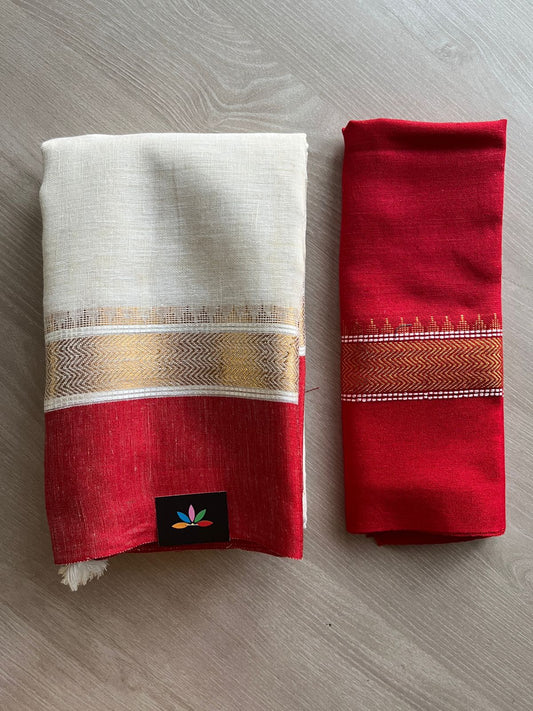 Simple Linen Saree -26923-26927