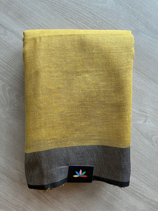 Simple Linen Saree - 26928-26932