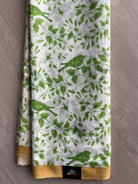 Printed Fine Mul Cotton Saree - 26978