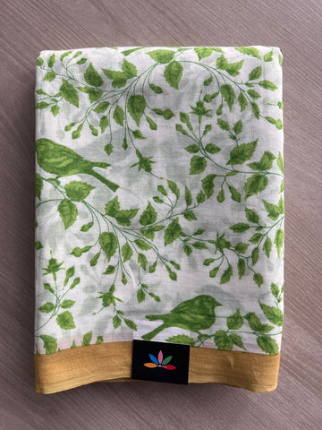 Printed Fine Mul Cotton Saree - 26978