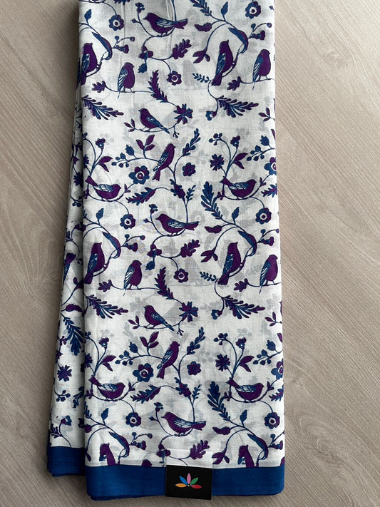 Printed Fine Mul Cotton Saree - 26982