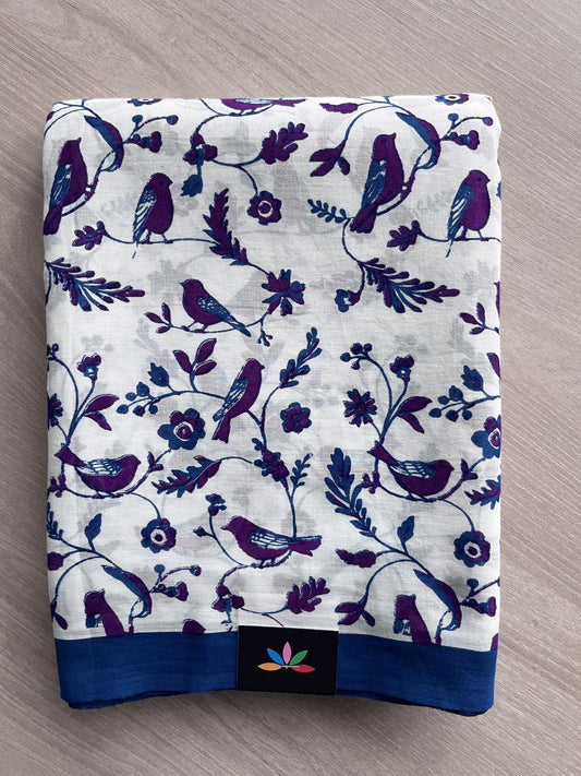 Printed Fine Mul Cotton Saree - 26982