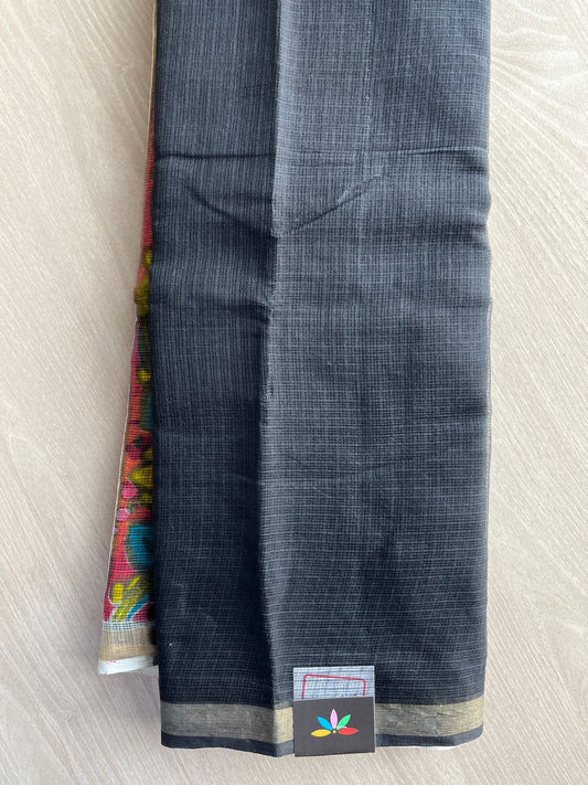 Kalamkari Pallu and Blouse Kota Cotton Saree -27020