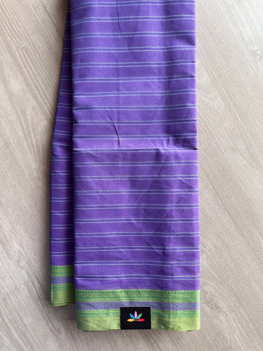 Contrast Border Cotton Saree -27043