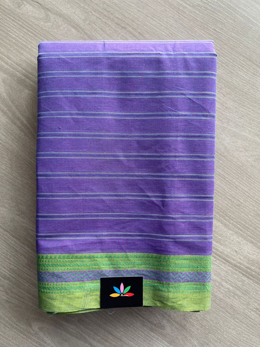 Contrast Border Cotton Saree -27043