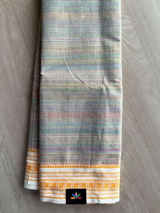 Contrast Border Cotton Saree -27045