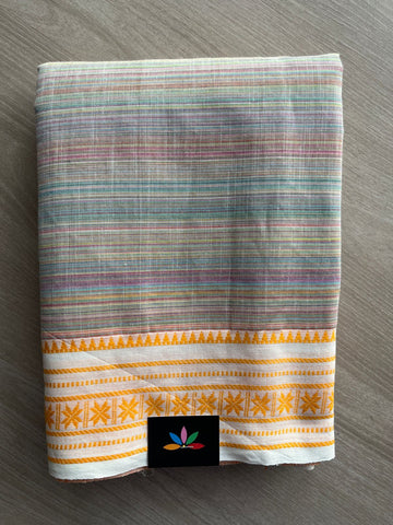 Contrast Border Cotton Saree -27045