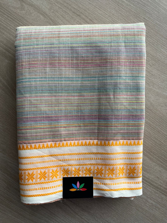Contrast Border Cotton Saree -27045