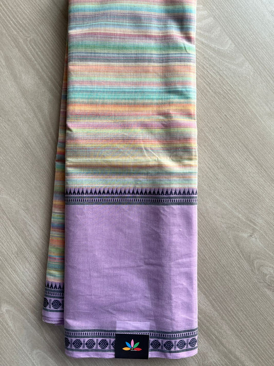 Contrast Border Cotton Saree -27046