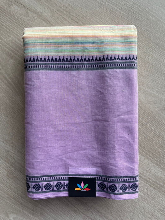 Contrast Border Cotton Saree -27046