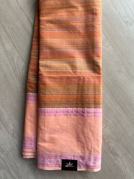 Contrast Border Cotton Saree -27047
