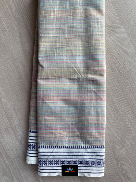 Contrast Border Cotton Saree -27049