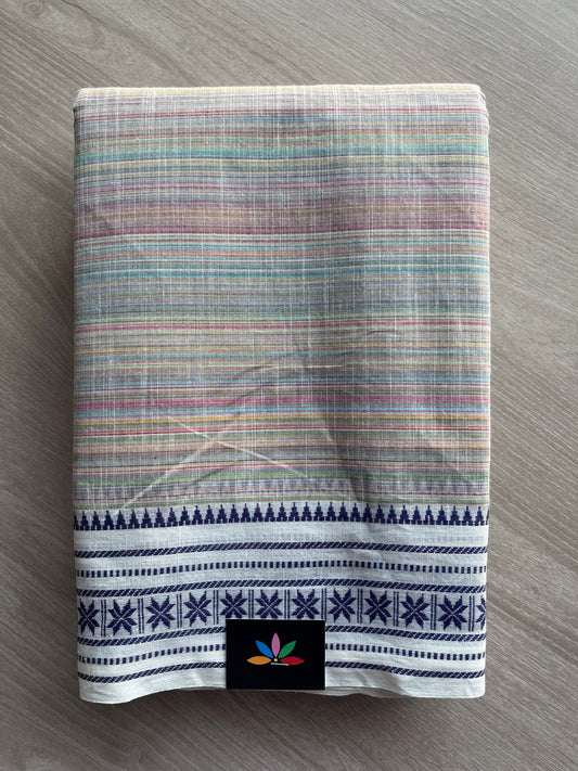 Contrast Border Cotton Saree -27049