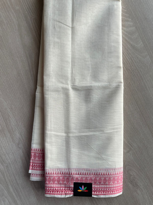 Contrast Border Cotton Saree -27050