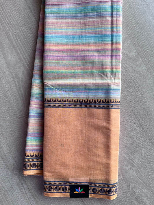 Contrast Border Cotton Saree -27051