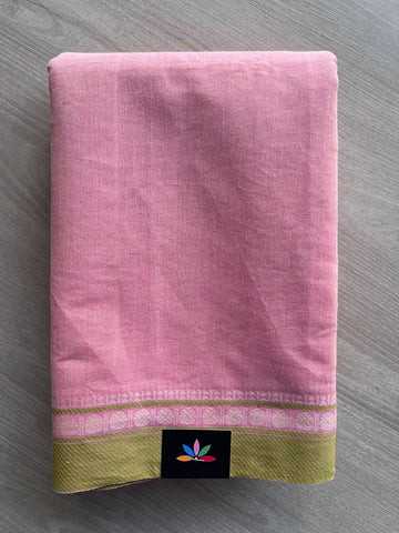 Contrast Border Cotton Saree -27038