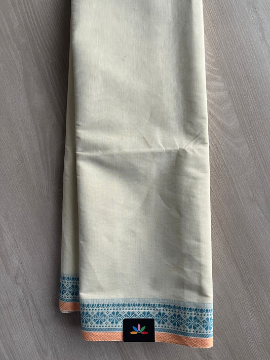 Contrast Border Cotton Saree -27039