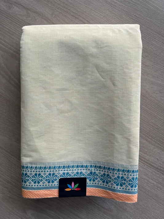 Contrast Border Cotton Saree -27039