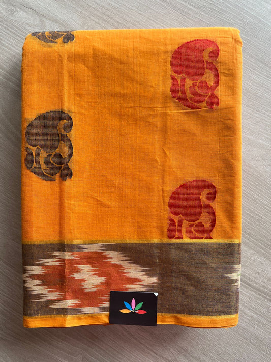 Ikkat Design Border Cotton Saree -27101