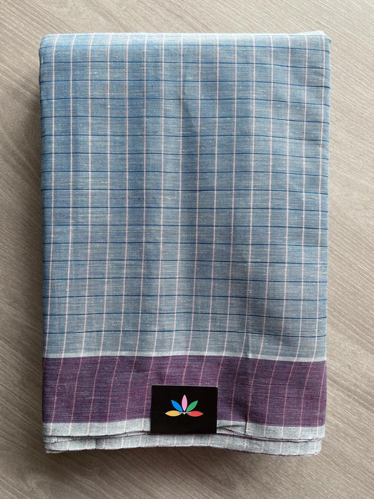 Checked Cotton Saree -27140