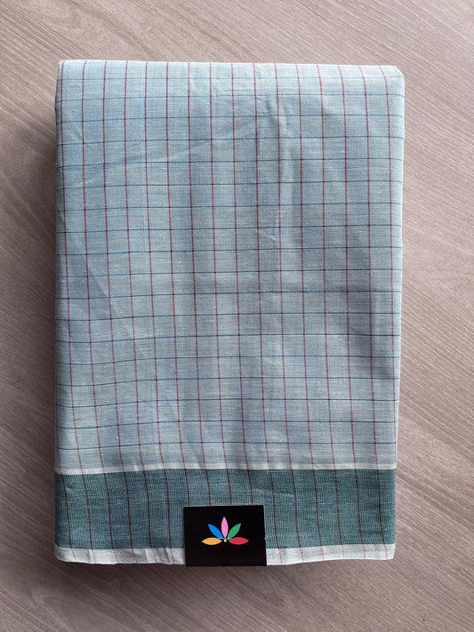 Checked Cotton Saree -27142