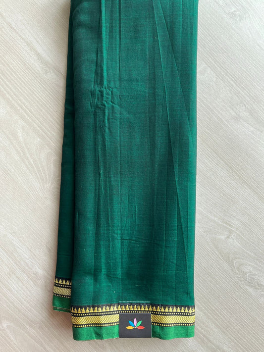 Small Border Narayanpet Mercerized Cotton Saree -27266