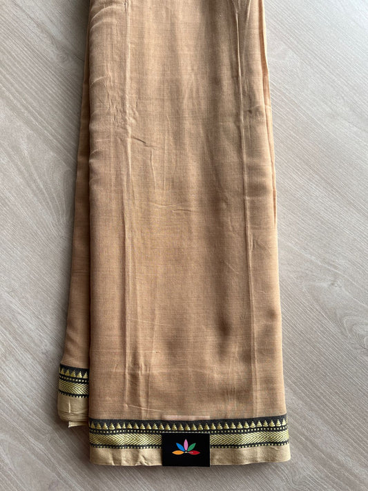 Small Border Narayanpet Mercerized Cotton Saree -27267