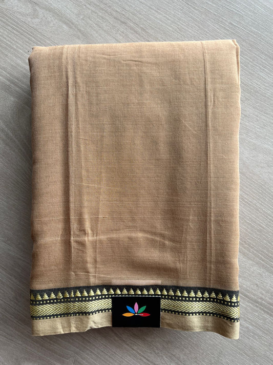Small Border Narayanpet Mercerized Cotton Saree -27267
