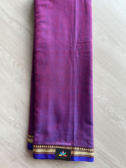 Small Border Narayanpet Mercerized Cotton Saree -27268