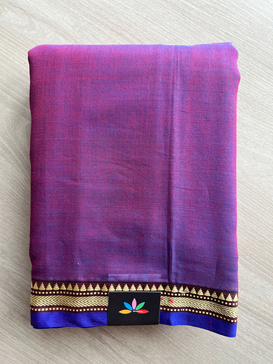 Small Border Narayanpet Mercerized Cotton Saree -27268