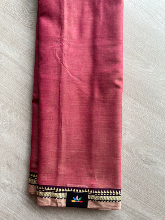 Small Border Narayanpet Mercerized Cotton Saree -27269