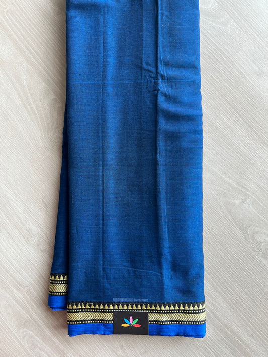 Small Border Narayanpet Mercerized Cotton Saree -27271
